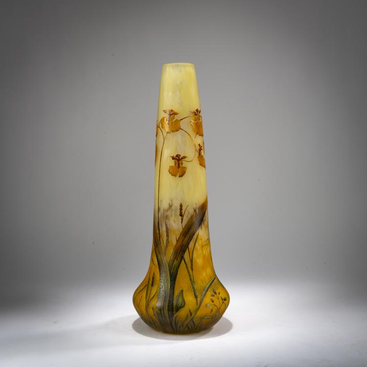 Hauptbild zu Objekt, Gro&szlig;e Vase 'Orchid&eacute;es, orchis', 1905-10, Daum Fr&egrave;res, Nancy, 178A 18