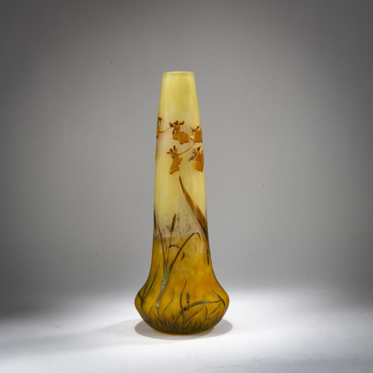 Bild 1 zu Objekt, Gro&szlig;e Vase 'Orchid&eacute;es, orchis', 1905-10, Daum Fr&egrave;res, Nancy, 178A 18