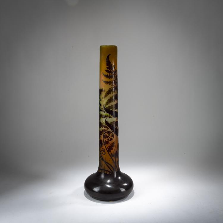 Hauptbild zu Objekt, Stangenvase 'Foug&egrave;res', 1920-36, Emile Gall&eacute;, Gall&eacute;, Nancy, 178A 110