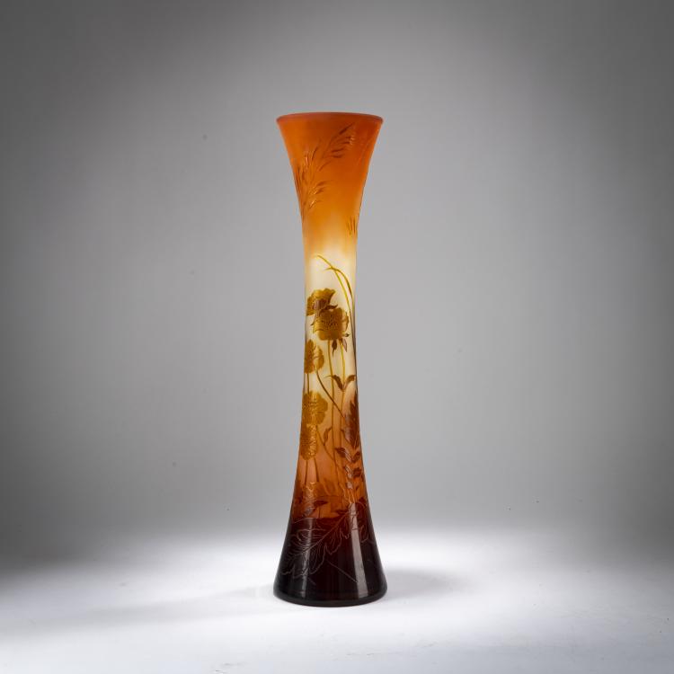 Bild 1 zu Objekt, Hohe Vase 'Bouton d'Or et Foug&egrave;res', 1908-20, Emile Gall&eacute;, Gall&eacute;, Nancy, 178A 91