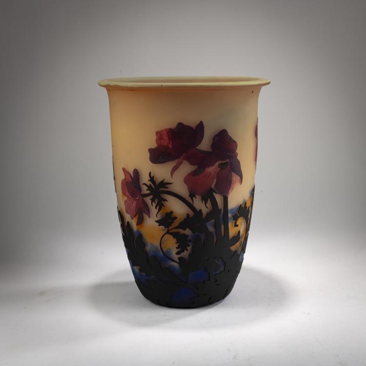 Hauptbild zu Objekt, Cachepot 'An&eacute;mones', um 1930, Muller Fr&egrave;res, Lun&eacute;ville, 178A 153