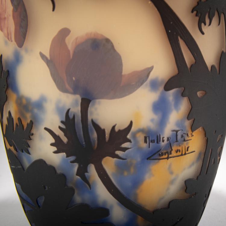 Bild 3 zu Objekt, Cachepot 'An&eacute;mones', um 1930, Muller Fr&egrave;res, Lun&eacute;ville, 178A 153