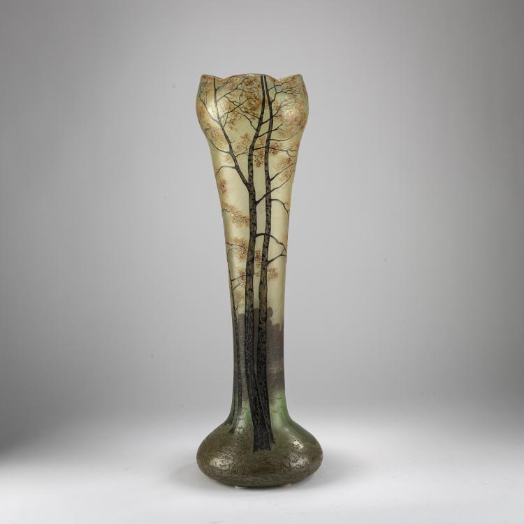 Hauptbild zu Objekt, Bodenvase 'Paysage', 1910-15, Legras & Cie., Saint-Denis, 178A 145