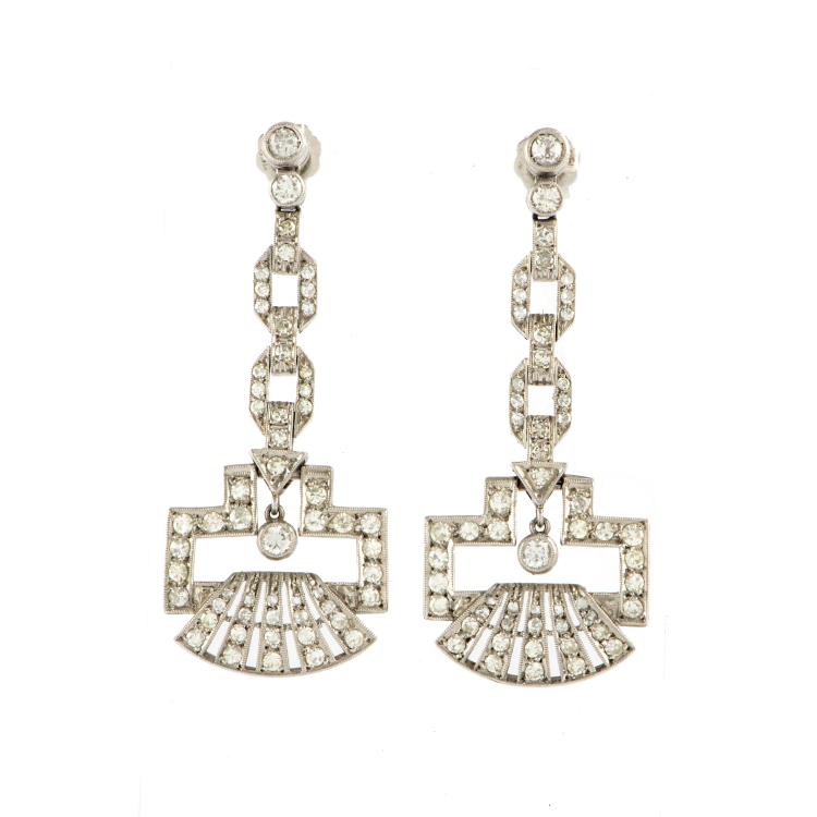 Hauptbild zu Objekt, Art D&eacute;co Ohrgeh&auml;nge, Frankreich, 178C 1027