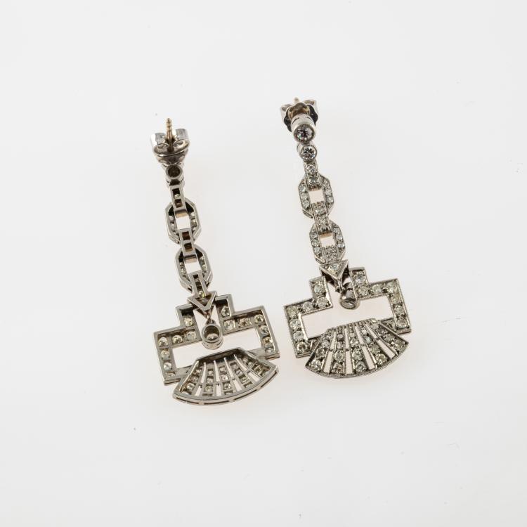 Bild 1 zu Objekt, Art D&eacute;co Ohrgeh&auml;nge, Frankreich, 178C 1027