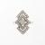 Geometric Art Deco ring with diamonds