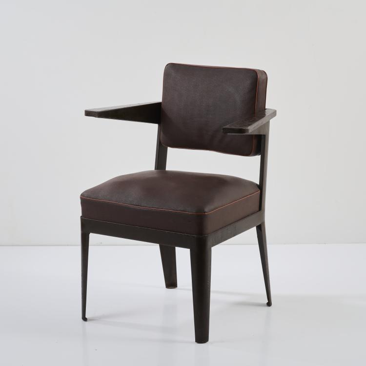 Hauptbild zu Objekt, Armlehnstuhl, 1950er Jahre, Jean Prouv&eacute;, Ateliers Jean Prouv&eacute;, Maxeville, 178B 675
