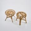 Two wicker stools, 1950s