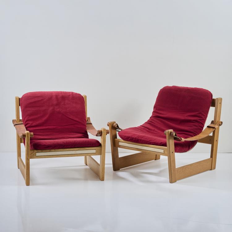 Bild 1 zu Objekt, Two armchairs 'Remo', c. 1971, Yngve Ekstr&ouml;m, Swedese M&ouml;bler, Vaggaryd, 178B 791