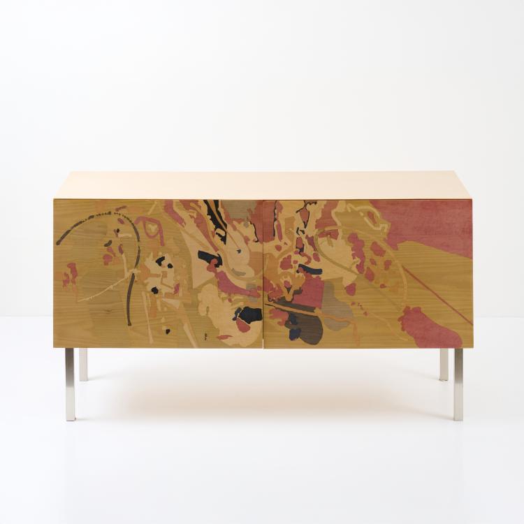 Bild 2 zu Objekt, Unikat Kommode 'E.F.1' aus der Serie 'Intarsia', 1992, Eduardo Franceschini, Bruno Longoni, Cant&ugrave;., 178B 892