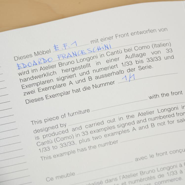 Bild 9 zu Objekt, Unikat Kommode 'E.F.1' aus der Serie 'Intarsia', 1992, Eduardo Franceschini, Bruno Longoni, Cant&ugrave;., 178B 892