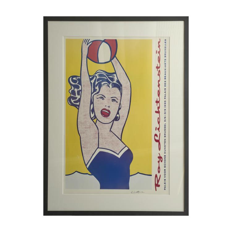 Bild 1 zu Objekt, Exhibition poster 'Girl with Ball', 1995, Roy Lichtenstein, 179C 655