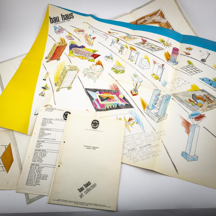 Bild 1 zu Objekt, Konvolut Alchimia Werbematerialien aus dem Jahr 1979/80, Studio Alchimia, Mailand / Milan, 179A 373