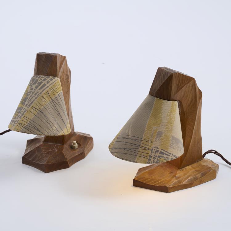 Bild 1 zu Objekt, Zwei anthroposophische Tischleuchten, 1950er Jahre, Kunstschnitzwerkstatt Dornach, Dornach (zugeschrieben), 178B 501