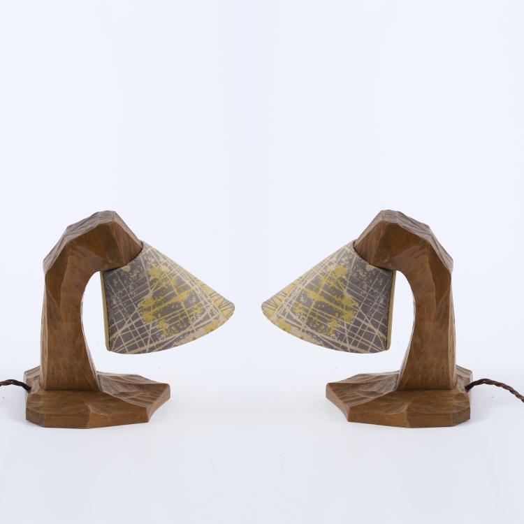 Bild 2 zu Objekt, Zwei anthroposophische Tischleuchten, 1950er Jahre, Kunstschnitzwerkstatt Dornach, Dornach (zugeschrieben), 178B 501