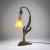 Rare table light with flower shade, c. 1910
