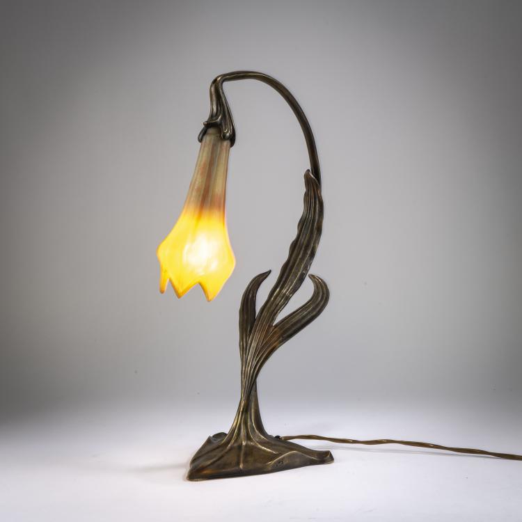 Hauptbild zu Objekt, Seltene Tischleuchte mit Bl&uuml;tenschirm, um 1910, Daum Fr&egrave;res, Nancy, 178A 33