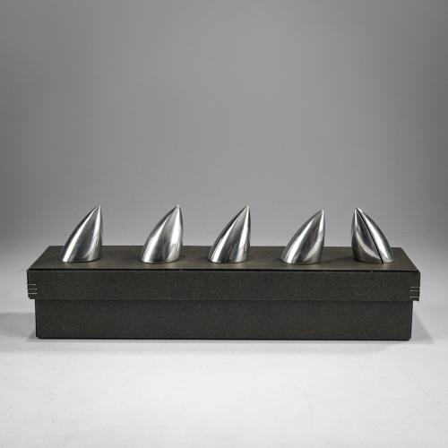 Five business or place card holders 'Berta Youssouf', 1987