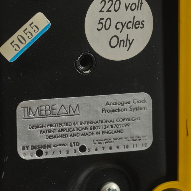 Bild 5 zu Objekt, Projection clock 'Time Beam', 1985, Stephen Savage, Timebeam, England; Savage, Stephen; Savage, Anthea, 178B 863