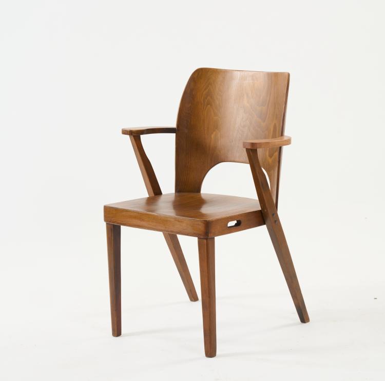 Bild 2 zu Objekt, Eight stacking chairs 'Austro Sessel', c. 1949, Otto Niedermoser, Wiesner-Hager GmbH Altheim, &Ouml;sterreich, 178B 655