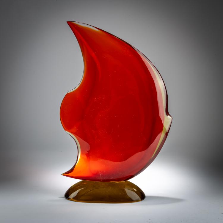 Hauptbild zu Objekt, 'Sommerso rosso cinese giallo' fish, around 1964, Mario Pinzoni, Seguso Vetri d'Arte, Murano, 179B 577