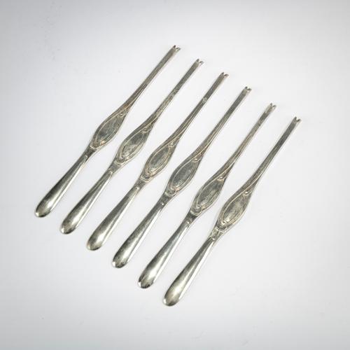 Six lobster forks, 1908