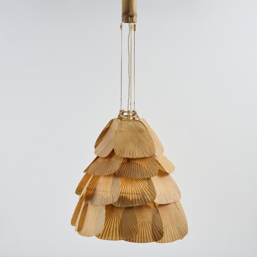 Deckenleuchte aus der 'Uchiwa'- Serie, 1970er Jahre