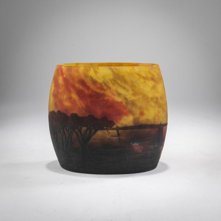Bild 1 zu Objekt, Vase 'Paysage M&eacute;diterran&eacute;e', 1910-15, Antonin Daum, Daum Fr&egrave;res, Nancy, 178A 26