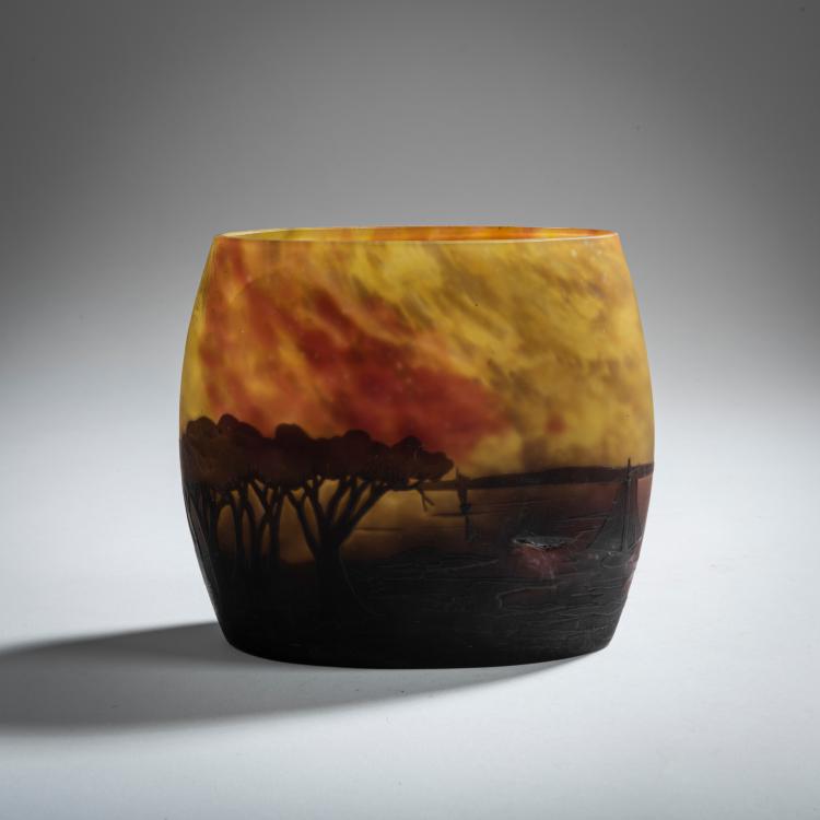 Bild 3 zu Objekt, Vase 'Paysage M&eacute;diterran&eacute;e', 1910-15, Antonin Daum, Daum Fr&egrave;res, Nancy, 178A 26