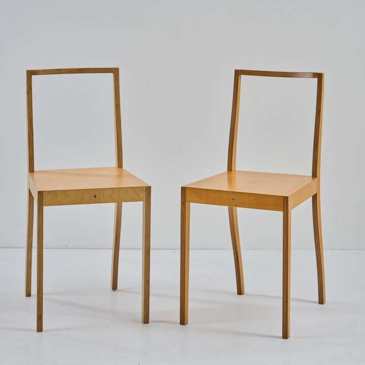 Hauptbild zu Objekt, Two chairs 'Ply Chair', 1988 (design), Jasper Morrison, Vitra, Birsfelden, 179A 405