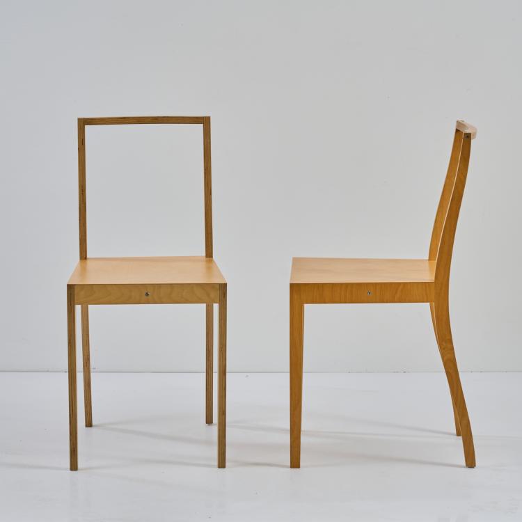 Bild 1 zu Objekt, Two chairs 'Ply Chair', 1988 (design), Jasper Morrison, Vitra, Birsfelden, 179A 405