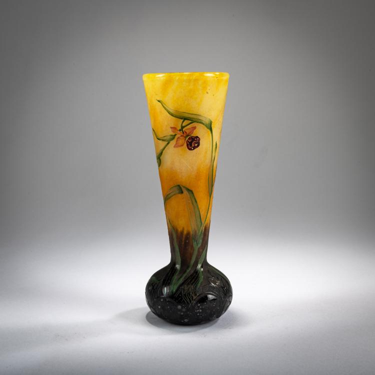 Bild 1 zu Objekt, Vase 'Orchis, Mouches et Abeilles', 1906, Henri Berg&eacute;, Daum Fr&egrave;res, Nancy, 178A 34