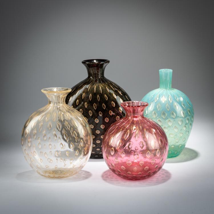 Hauptbild zu Objekt, Vier Vasen 'A bolle', um 1955, Archimede Seguso, Seguso, Archimede, Murano, 179B 555