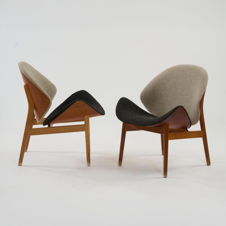 Hauptbild zu Objekt, Zwei Sessel '134', 1955, Hans Olsen, J&ouml;rgensens, N.A., M&ouml;belfabrik, D&auml;nemark (Bramin), 178B 682