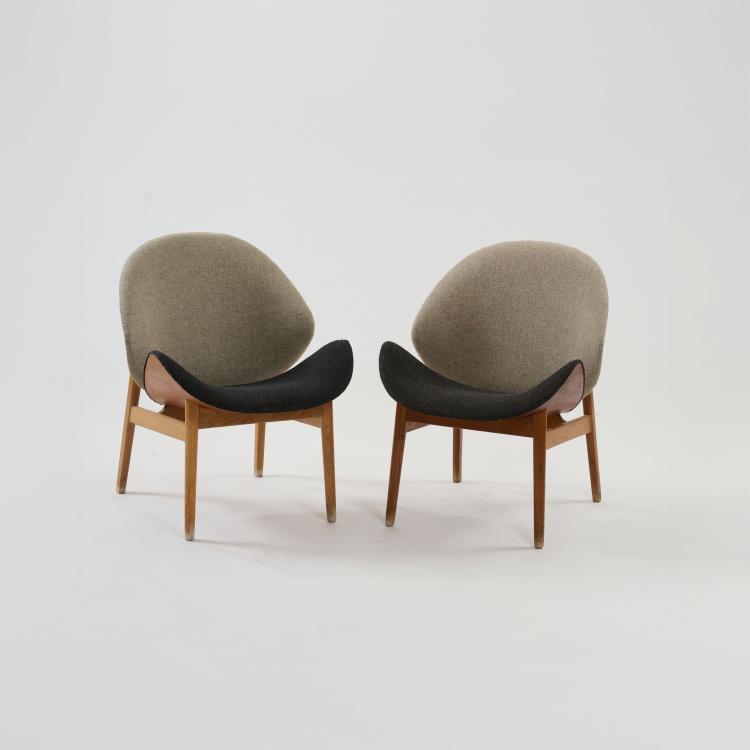 Bild 1 zu Objekt, Zwei Sessel '134', 1955, Hans Olsen, J&ouml;rgensens, N.A., M&ouml;belfabrik, D&auml;nemark (Bramin), 178B 682