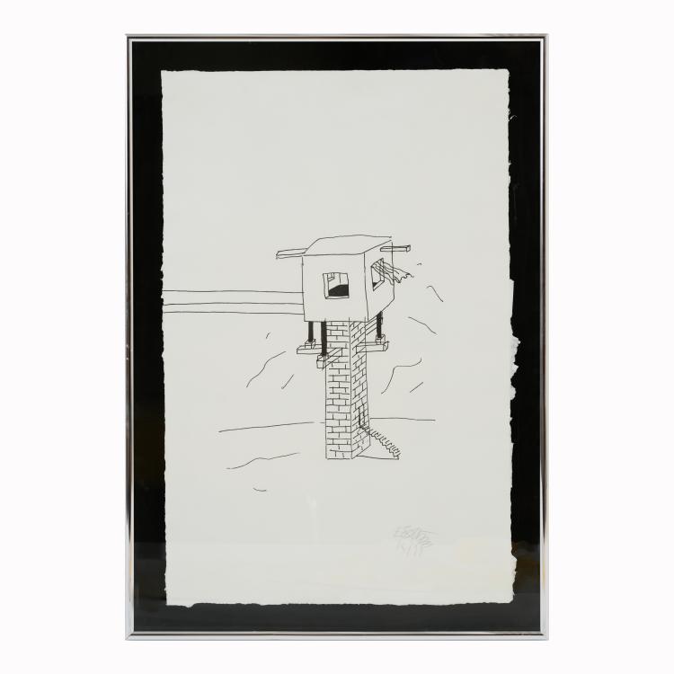 Bild 1 zu Objekt, Lithograph 'Una torre sul mare', 1987, Ettore Sottsass, 178B 870