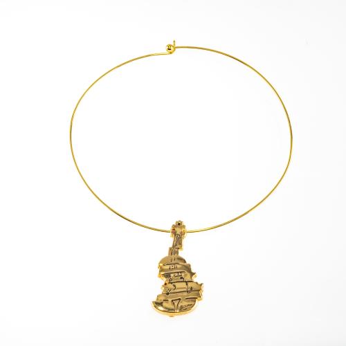 Brooch / pendant 'Le violon decupé', 1997