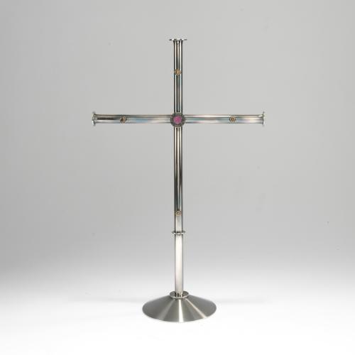 Table cross with design drawing, 1989