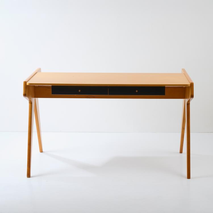 Bild 5 zu Objekt, Armlehnstuhl und Schreibtisch mit B&uuml;cherkrippe, 1950er Jahre, Helmut Magg, WK, M&ouml;bel, Stuttgart, 178B 709