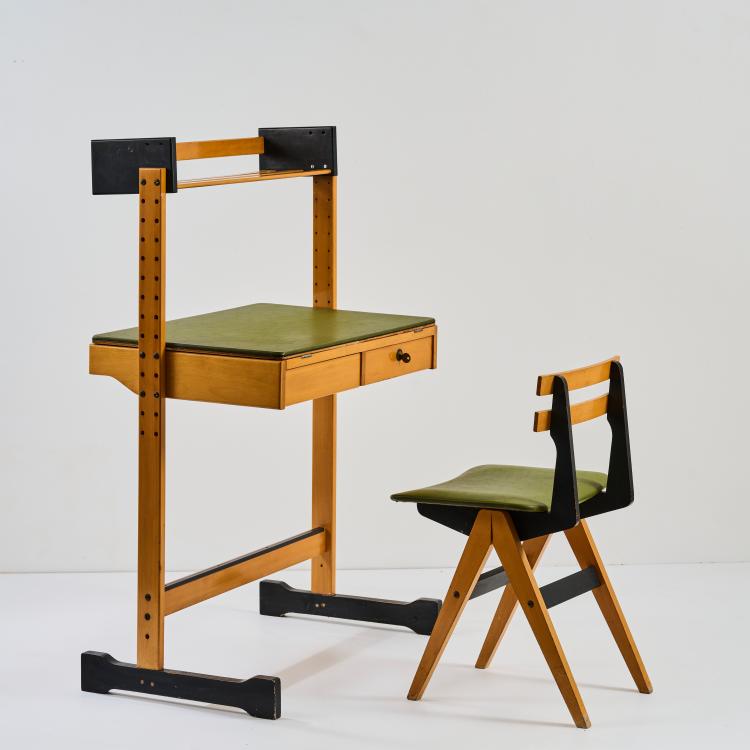 Hauptbild zu Objekt, Kinderschreibtisch mit Stuhl, 1960er Jahre, Fratelli Reguitti, Agnosine, 178B 727