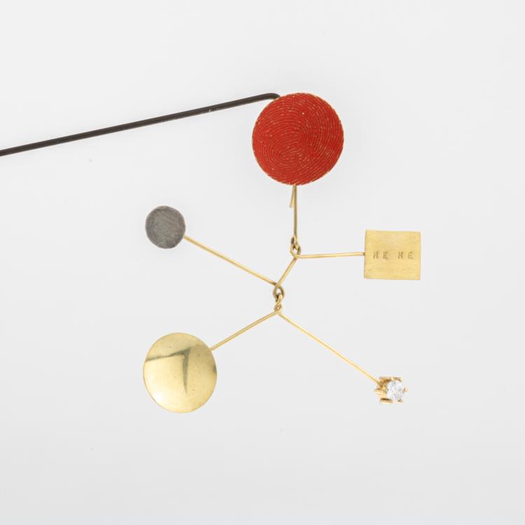 Bild 1 zu Objekt, Ohrschmuck 'Ja Ja - Ne Ne' Hommage an Alexander Calder, 2017, Gerd Rothmann, 178C 981