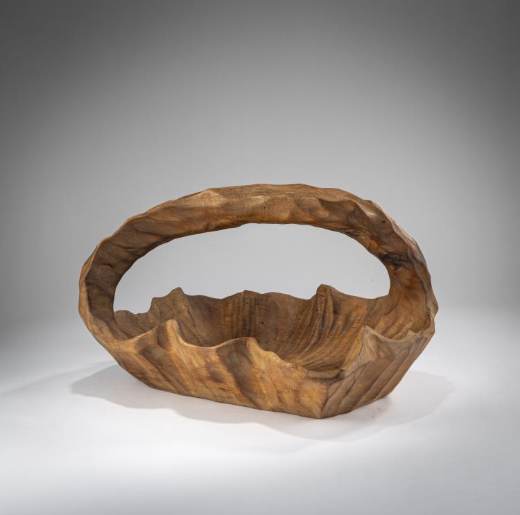 Hauptbild zu Objekt, Anthroposophische Henkelschale,  1930-50, Rudolf Steiner (nach), Kunstschnitzwerkstatt Dornach, Dornach (zugeschrieben), 178B 497