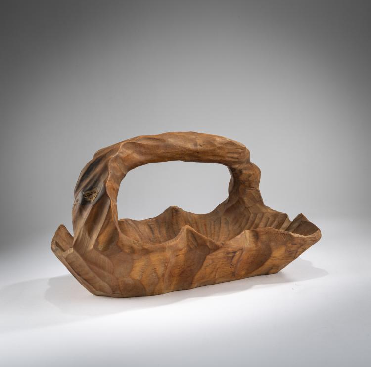 Bild 1 zu Objekt, Anthroposophische Henkelschale,  1930-50, Rudolf Steiner (nach), Kunstschnitzwerkstatt Dornach, Dornach (zugeschrieben), 178B 497