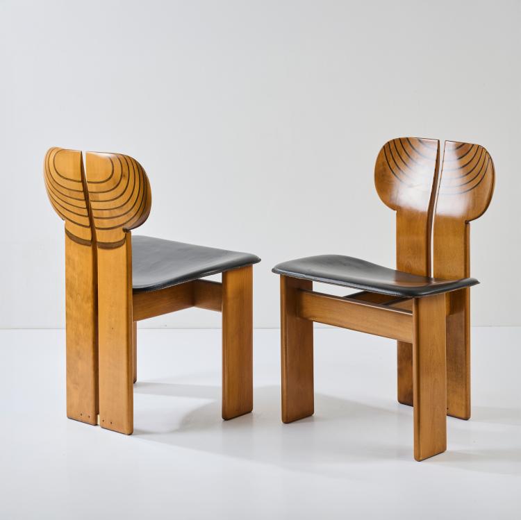 Bild 1 zu Objekt, Tisch und sechs St&uuml;hle 'Afrika' aus der 'Artona Serie', 1975 (Entwurf), Tobia Scarpa, Maxalto, Novedrate, 178B 807