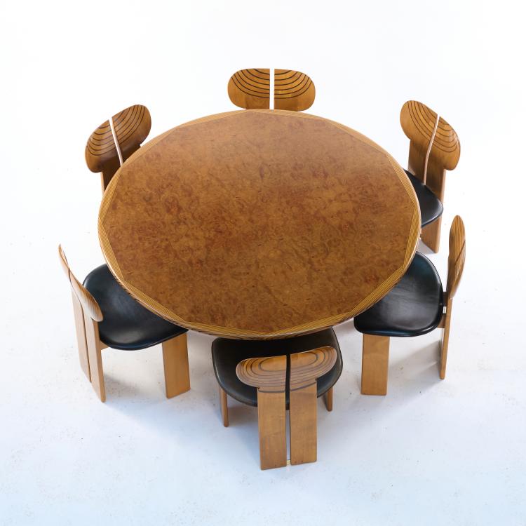 Bild 6 zu Objekt, Tisch und sechs St&uuml;hle 'Afrika' aus der 'Artona Serie', 1975 (Entwurf), Tobia Scarpa, Maxalto, Novedrate, 178B 807
