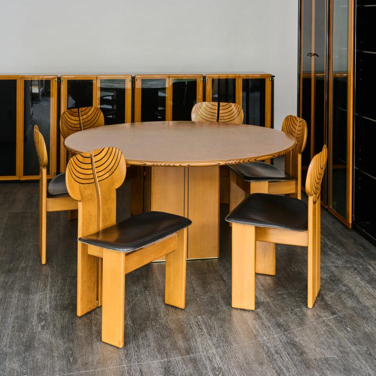 Bild 15 zu Objekt, Tisch und sechs St&uuml;hle 'Afrika' aus der 'Artona Serie', 1975 (Entwurf), Tobia Scarpa, Maxalto, Novedrate, 178B 807