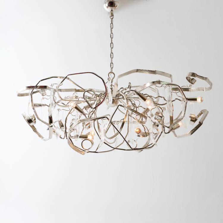 Hauptbild zu Objekt, Ceiling light 'Delphinium Chandelier conical', 1998, William Brand, Van Egmond, Brand, 178B 921