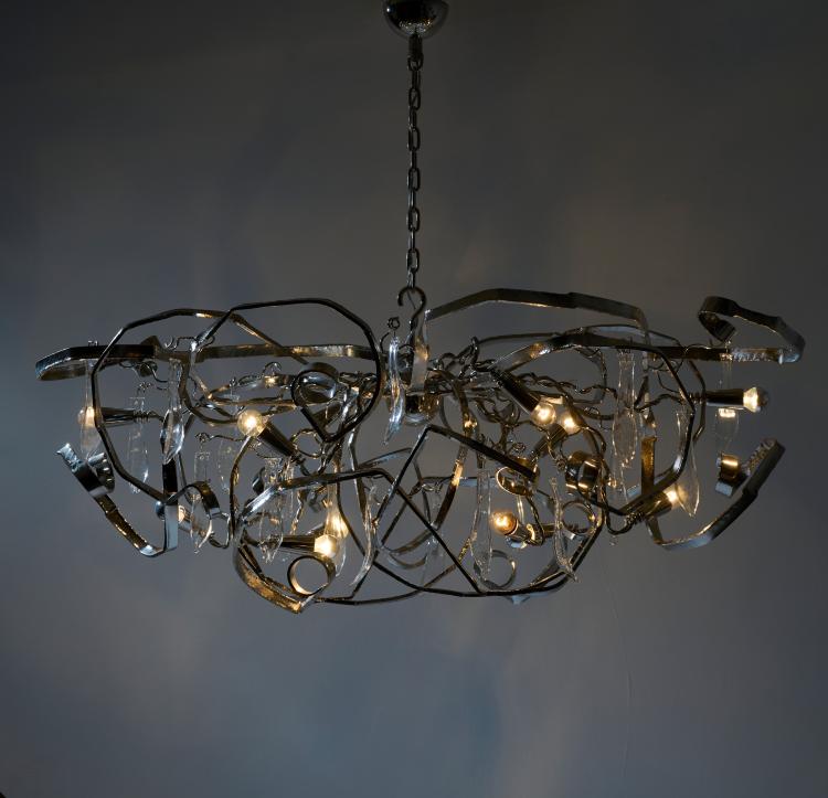 Bild 4 zu Objekt, Ceiling light 'Delphinium Chandelier conical', 1998, William Brand, Van Egmond, Brand, 178B 921