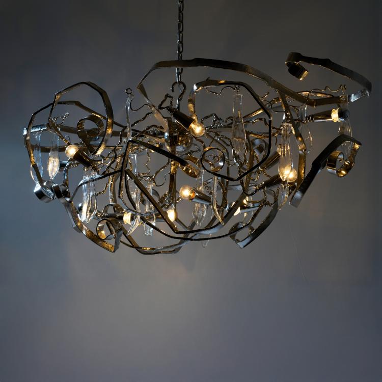 Bild 5 zu Objekt, Ceiling light 'Delphinium Chandelier conical', 1998, William Brand, Van Egmond, Brand, 178B 921