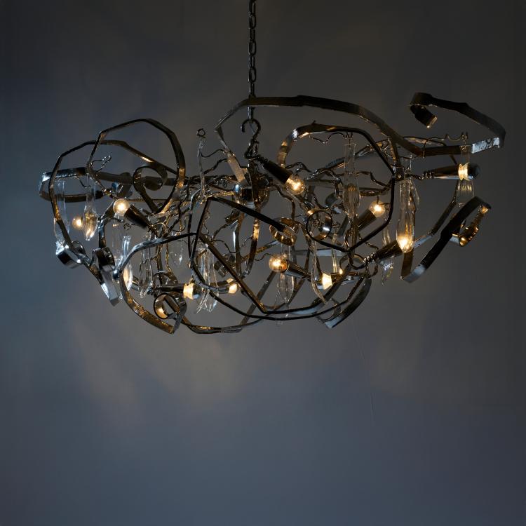 Bild 6 zu Objekt, Ceiling light 'Delphinium Chandelier conical', 1998, William Brand, Van Egmond, Brand, 178B 921